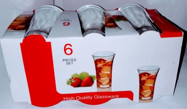 Pack of Six Fancy 1.5oz Shot Glasses - Image 2