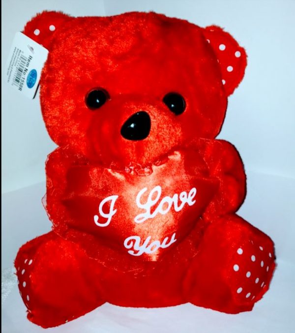 Red Ten Inch Plush Bear