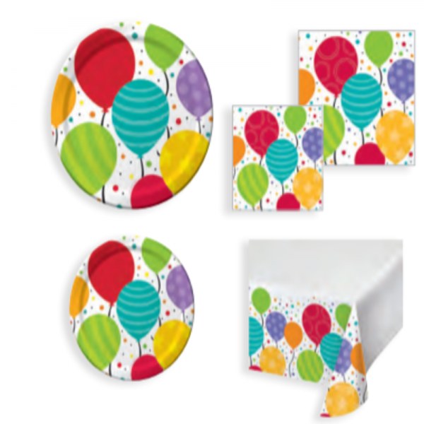 Shimmering Birthday Balloons Party Set