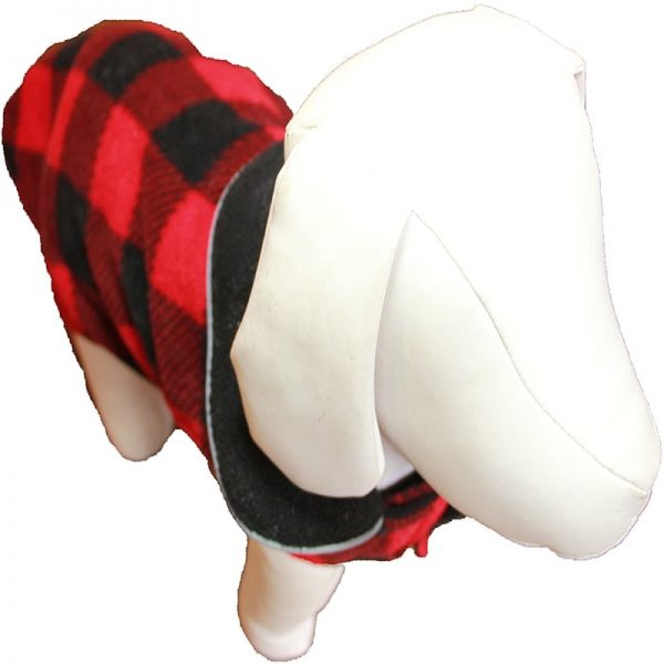 K-Dog Cozy Red Checkered Coat