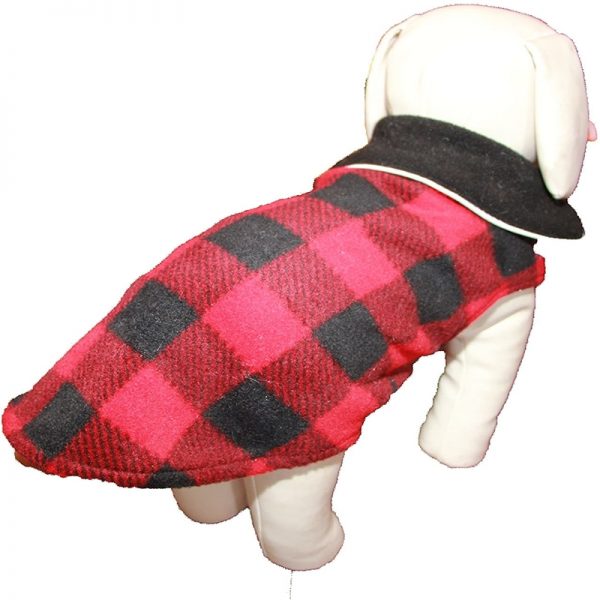 K-Dog Cozy Red Checkered Coat - Image 2