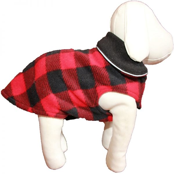 K-Dog Cozy Red Checkered Coat - Image 3