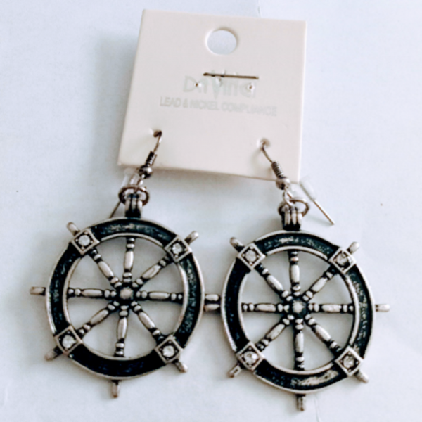 Davinci Ship Wheel Earrings